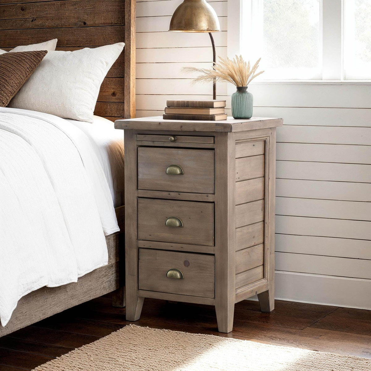 LH Home Irish Coast 3 Drw Nightstand - Sundried