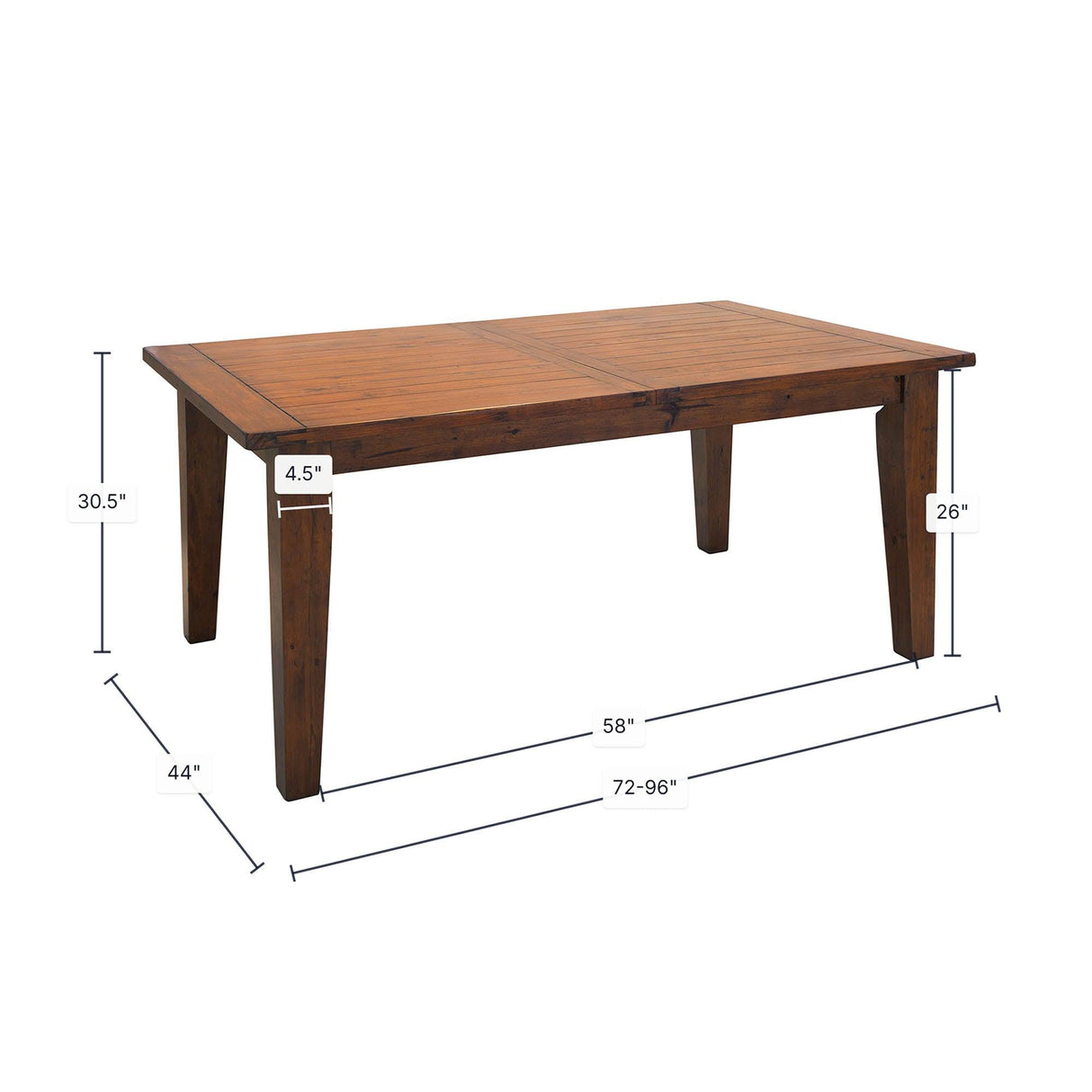 LH Home Irish Coast Large Extension Dining Table (72"/96") - African Dusk