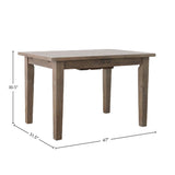 LH Home Irish Coast Small Extension Dining Table (47"/62") - Sundried