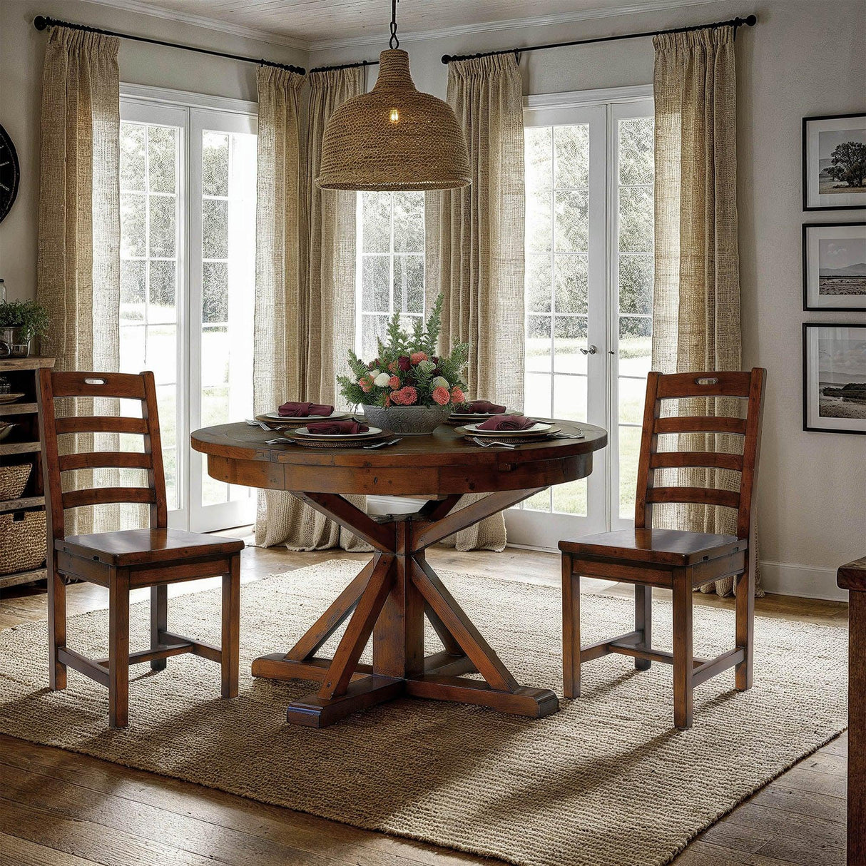 LH Home Irish Coast Round 47/63" Extension Dining Table - African Dusk