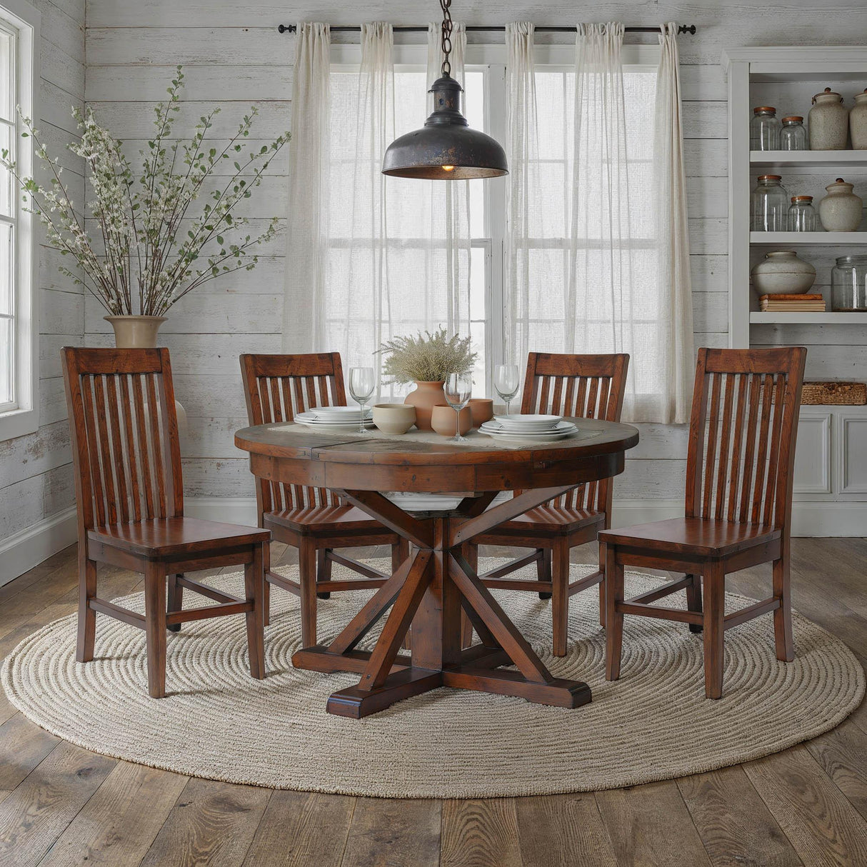 LH Home Irish Coast Round 47/63" Extension Dining Table - African Dusk