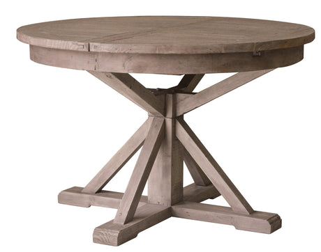 LH Home Irish Coast Round 47/63" Extension Dining Table - Rustic Sundried