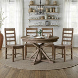 LH Home Irish Coast Round 47/63" Extension Dining Table - Rustic Sundried
