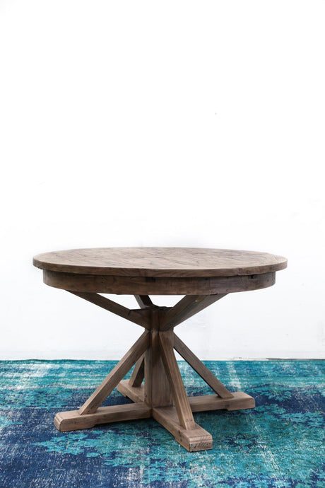 LH Home Irish Coast Round 47/63" Extension Dining Table - Rustic Sundried