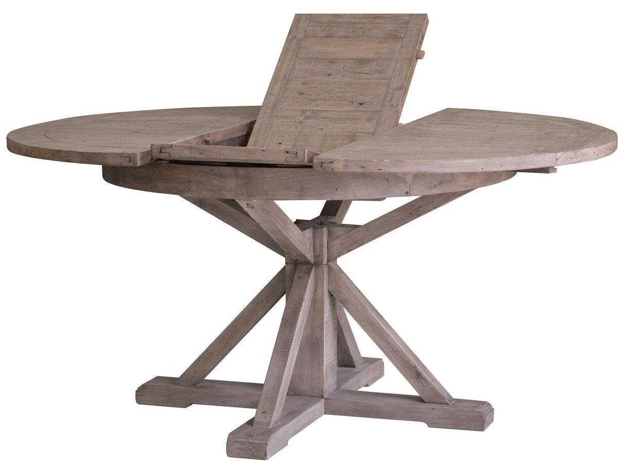 LH Home Irish Coast Round 47/63" Extension Dining Table - Rustic Sundried