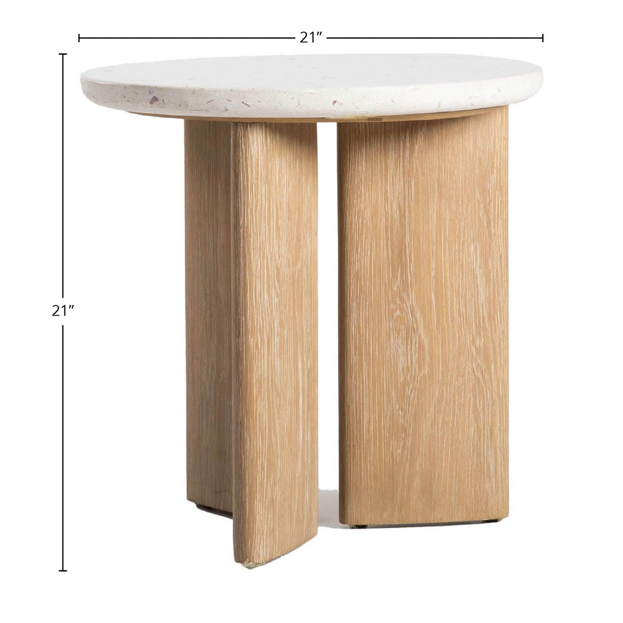 LH Home Infinity Side Table - Seashell Finish
