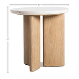 LH Home Infinity Side Table - Seashell Finish
