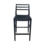 LH Home Java Narrow Counter Stool w/ 26" Seat Height - Black