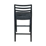LH Home Java Narrow Counter Stool w/ 26" Seat Height - Black