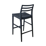 LH Home Java Narrow Counter Stool w/ 26" Seat Height - Black