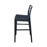 LH Home Java Narrow Counter Stool w/ 26" Seat Height - Black