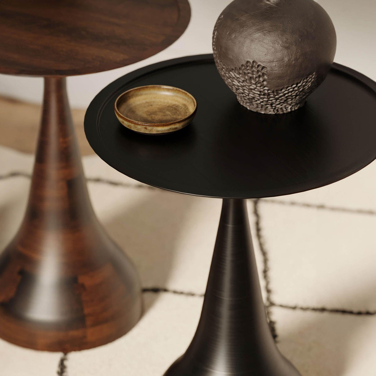 LH Home Polina Side Table Ebony