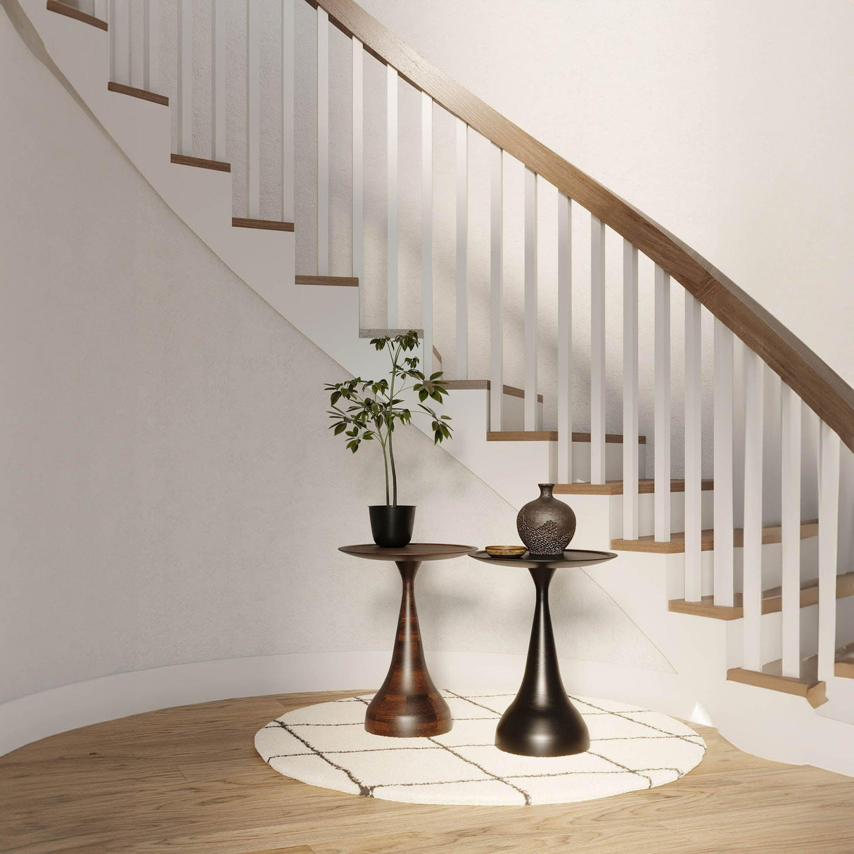 LH Home Polina Side Table Ebony