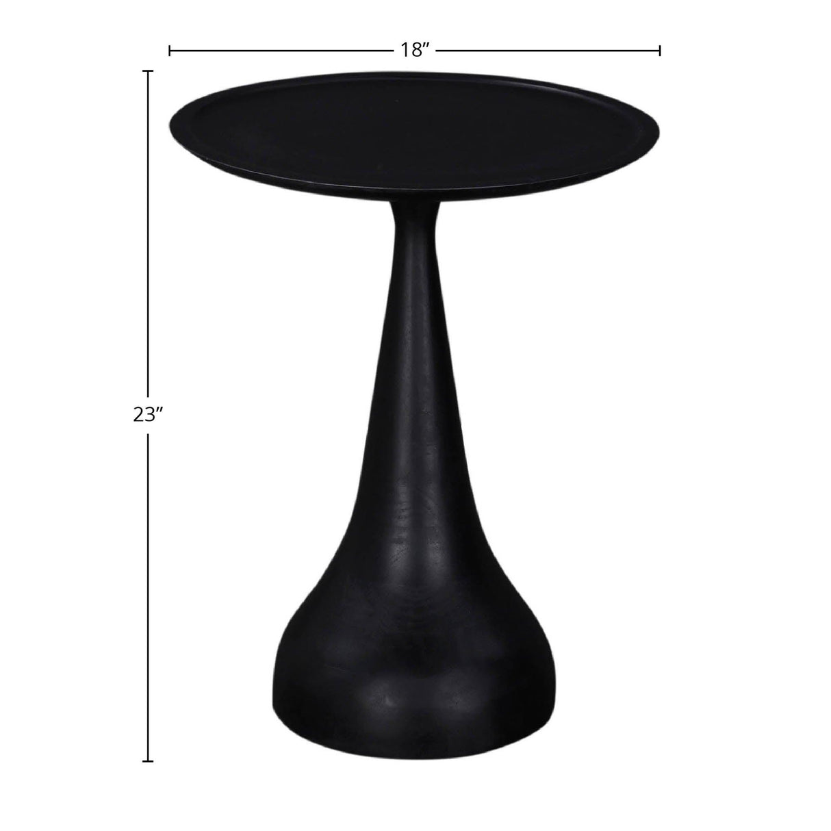 LH Home Polina Side Table Ebony