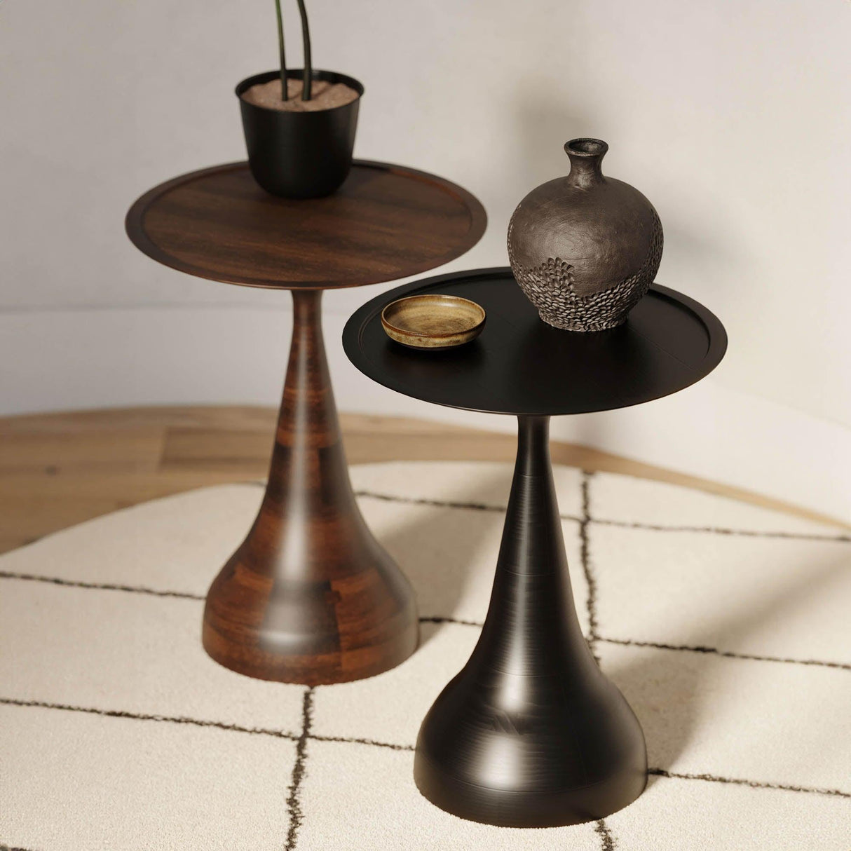 LH Home Polina Side Table Bronze