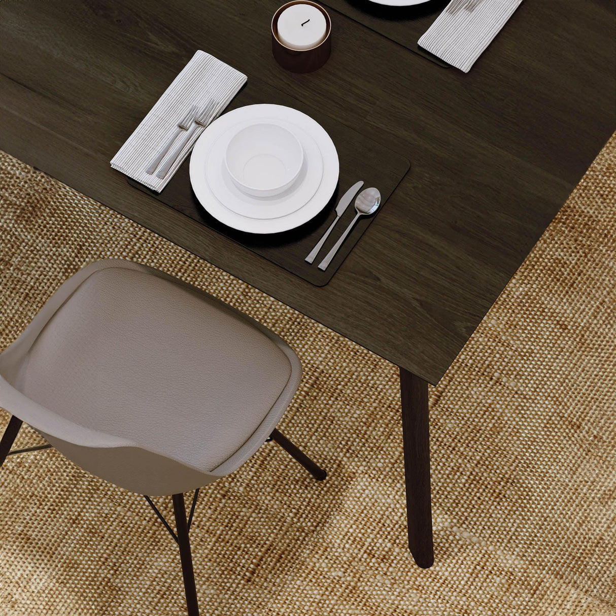 LH Home Kenzo Dining Table 71 - Black