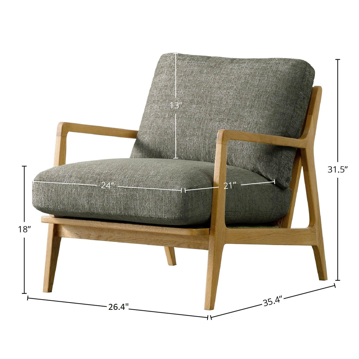 LH Home Las Vegas Lawrence Arm Chair - Sage