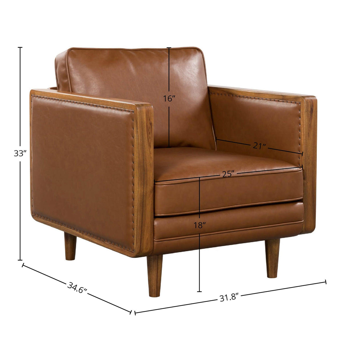 LH Home Las Vegas Mandalay Club Chair - Vegan Nut