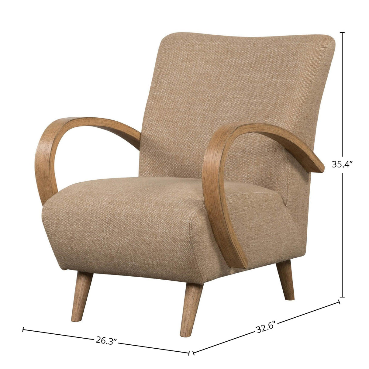 LH Home Louis Club Chair - Textured Honey