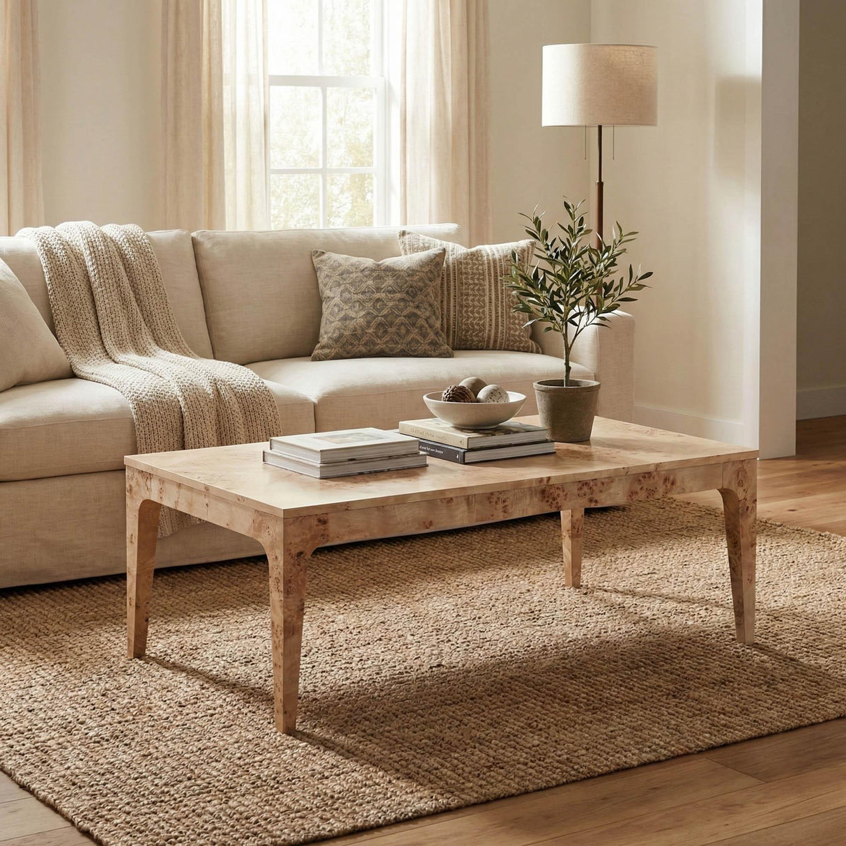 LH Home Mappa Coffee Table - Light Burl