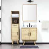 LH Home Gia Mirror W28 inch in Solid Acacia Frame