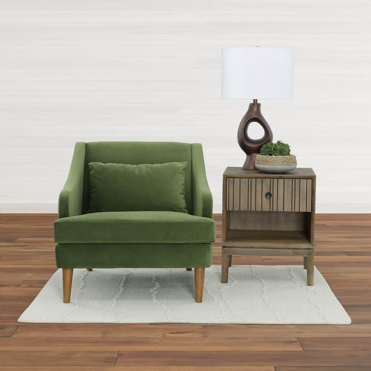 LH Home Missy Club Chair - Green Velvet