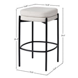 LH Home Nina Counter Stool - Oatmeal