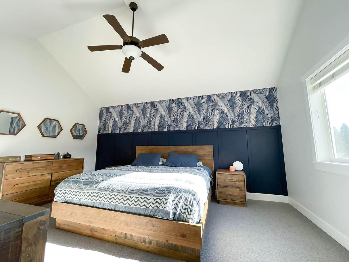 LH Home Nevada Queen Bed - Dark Driftwood