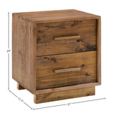 LH Home Nevada Nightstand - Dark Driftwood