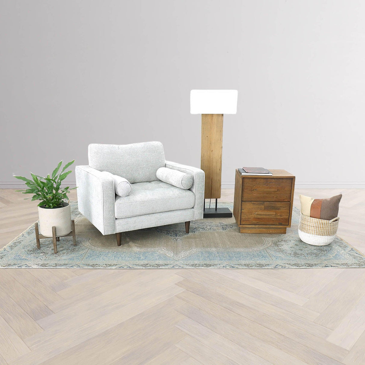 LH Home Nevada Nightstand - Dark Driftwood