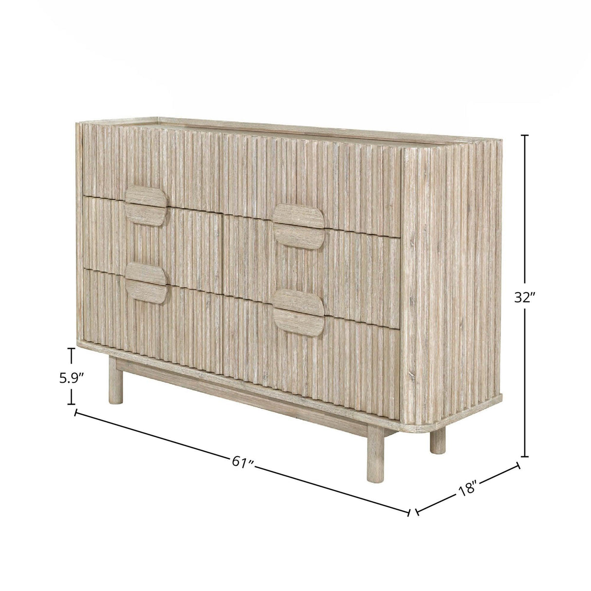 LH Home Oasis 6 Drawer Dresser