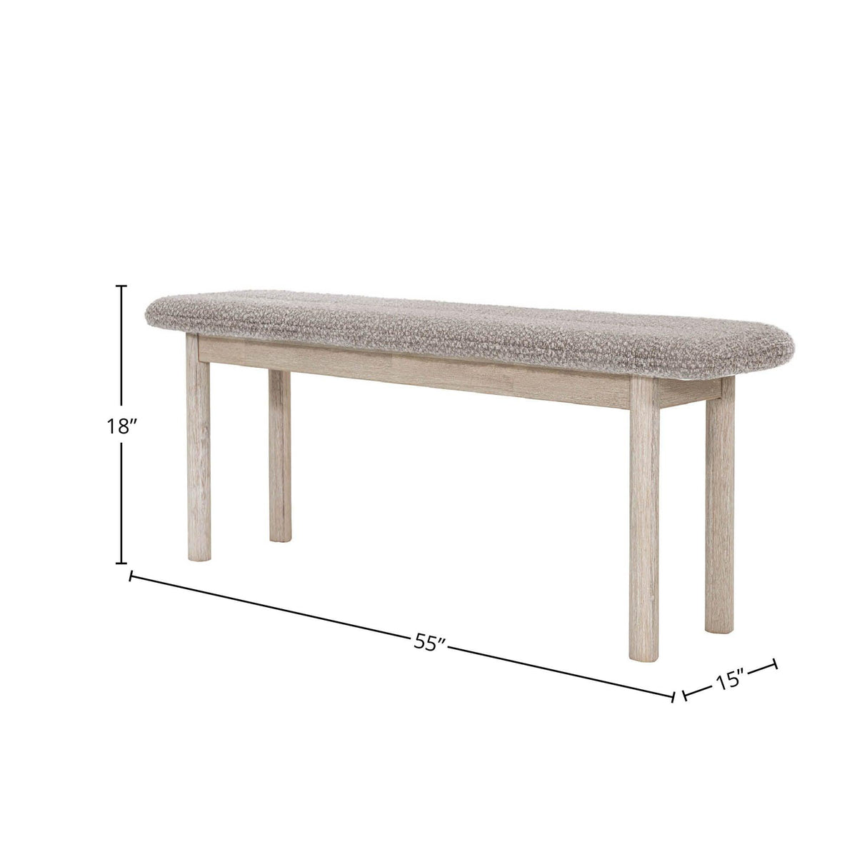 LH Home Oasis Bench - Oatmeal