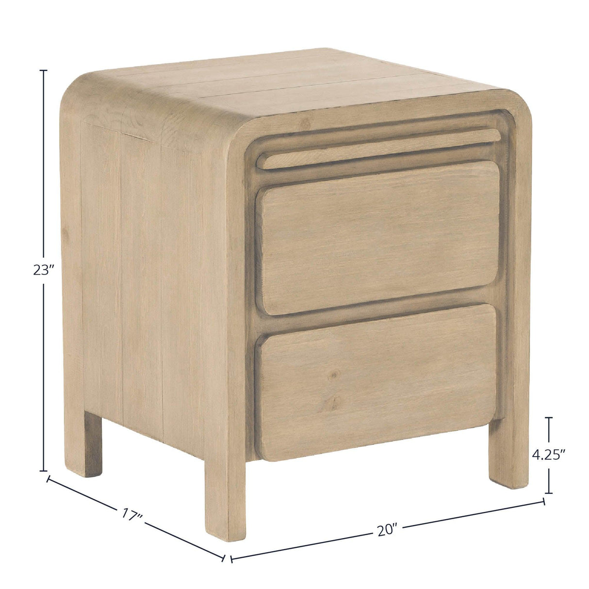 LH Home Opera 2 Drawer Nightstand