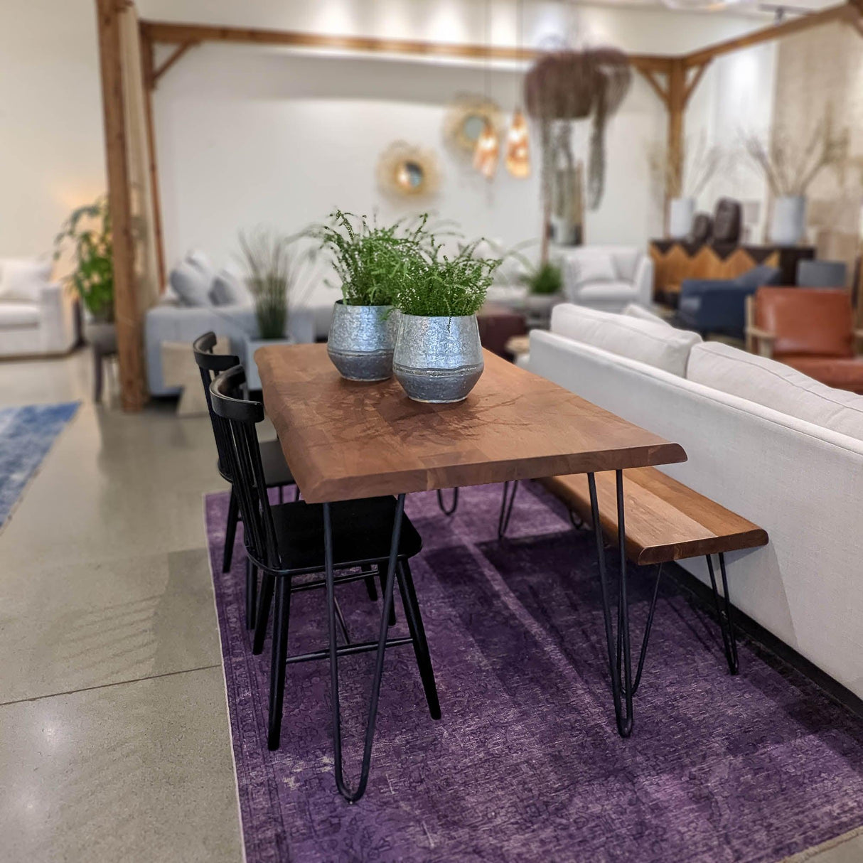 LH Home Organic Dining Table Matte Brown