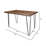 LH Home Organic Dining Table Matte Brown