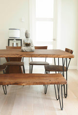LH Home Organic Dining Table Matte Brown