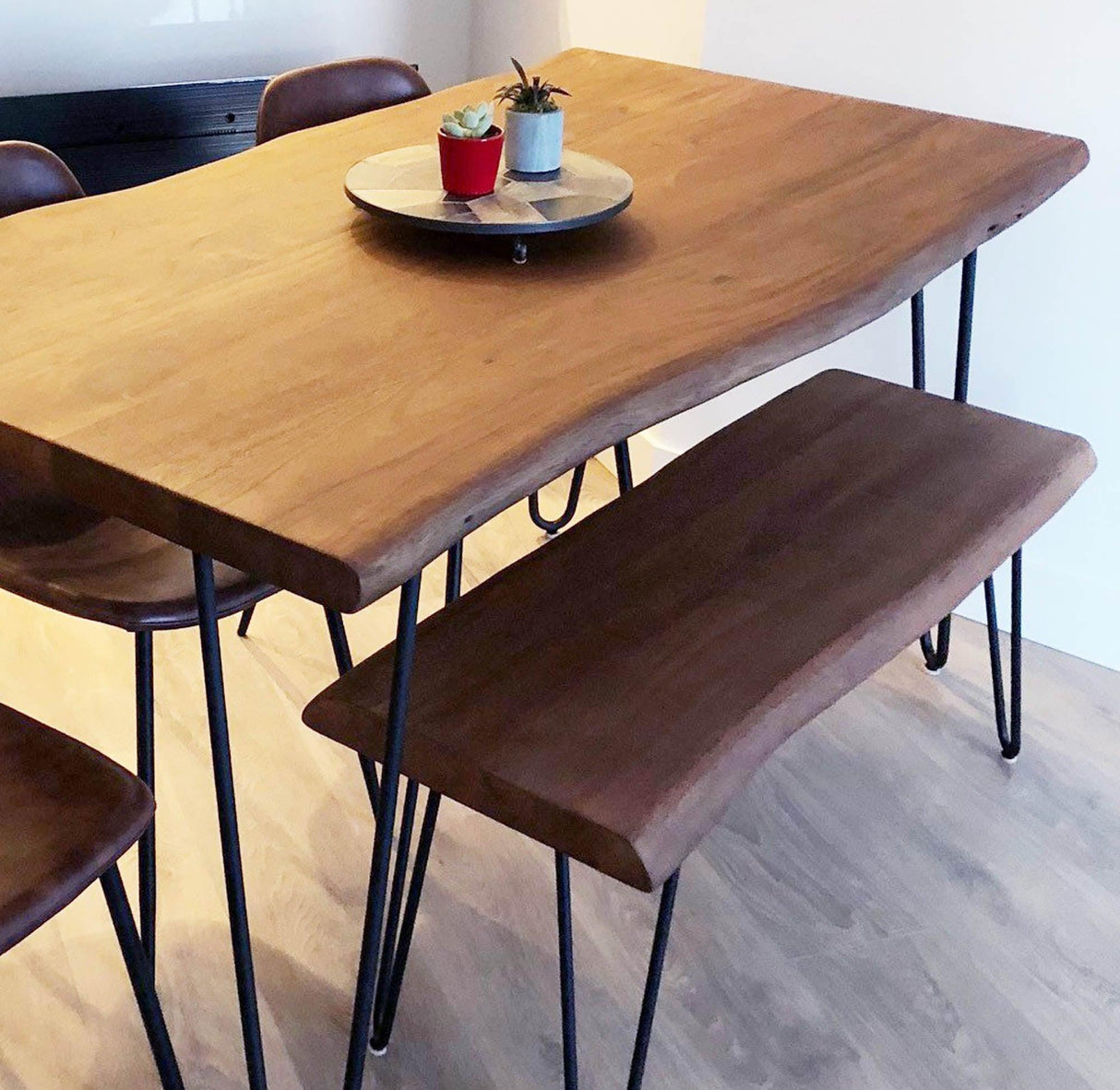 LH Home Organic Dining Table Matte Brown