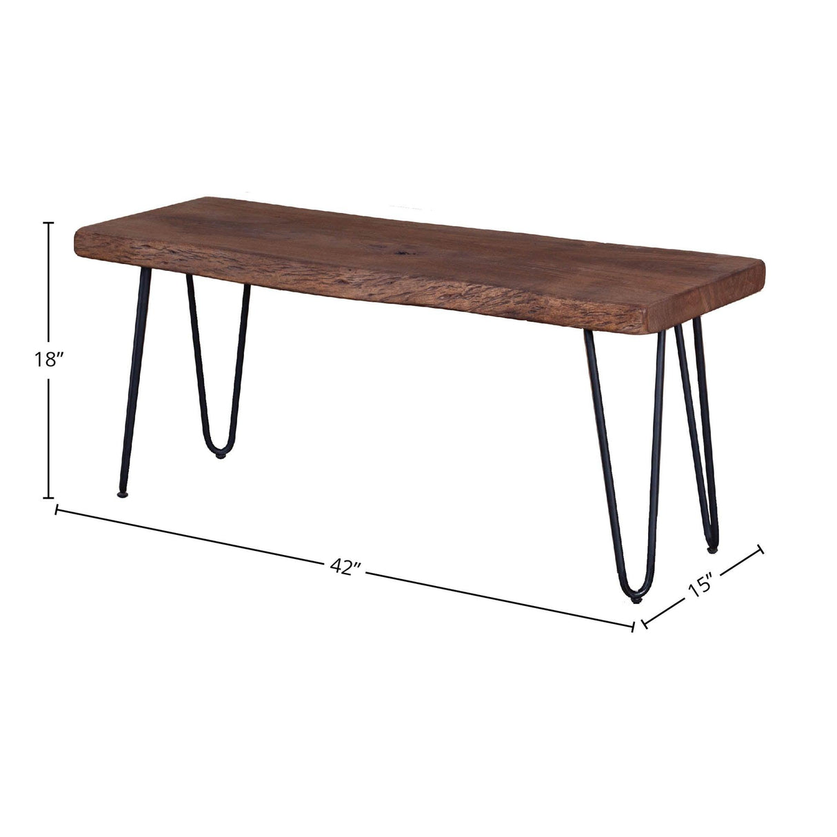 LH Home Organic Bench - Matte Brown