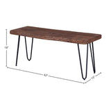 LH Home Organic Bench - Matte Brown