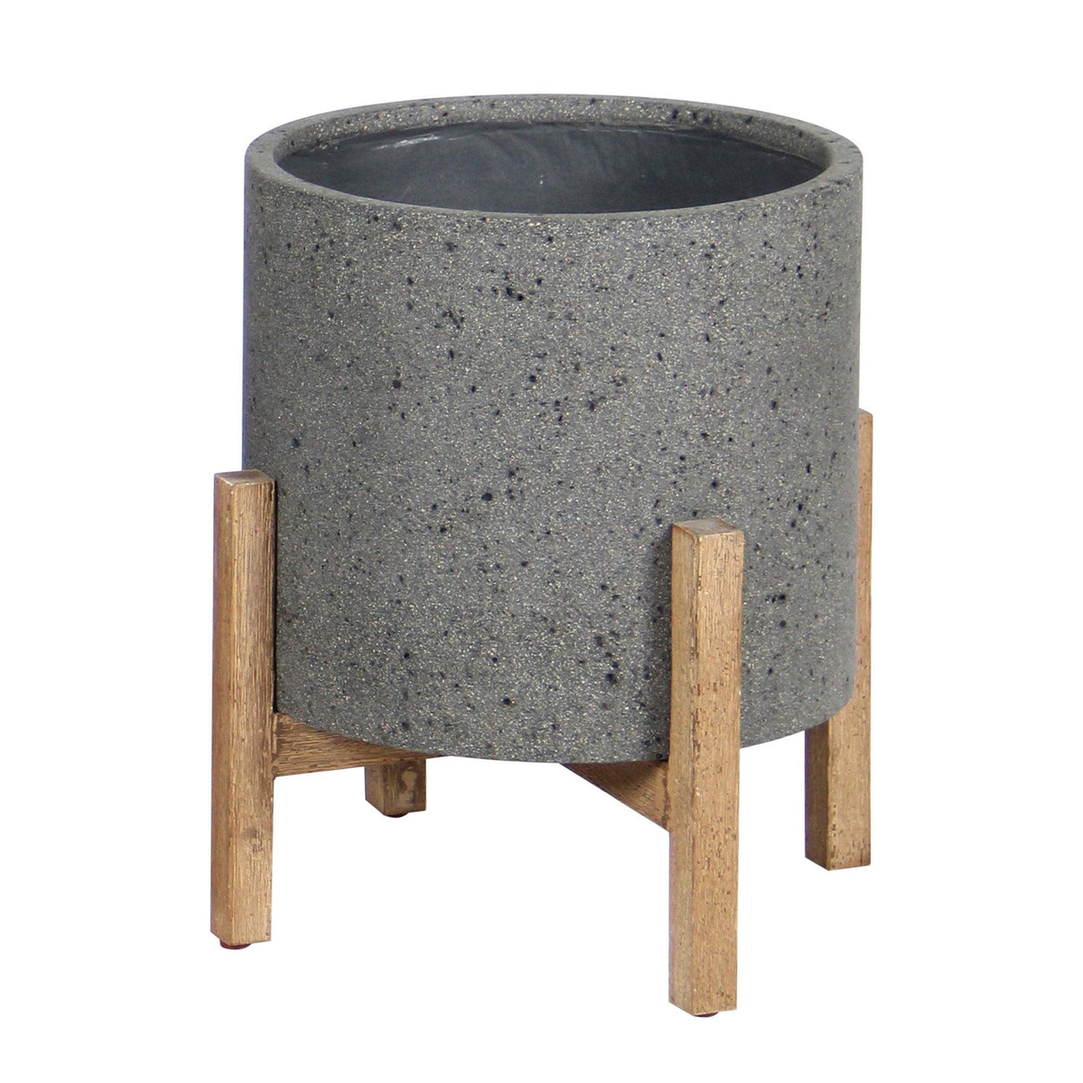 LH Home Patio Round Standing Pot - Grey Stone