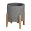 LH Home Patio Round Standing Pot - Grey Stone