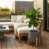 LH Home Patio Round Standing Pot - Grey Stone