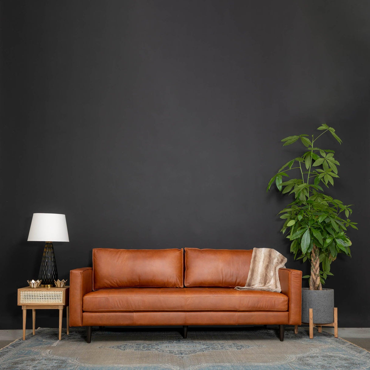 LH Home Patio Round Standing Pot - Grey Stone