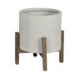 LH Home Patio Round Standing Pot - Natural Stone