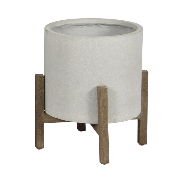 LH Home Patio Round Standing Pot - Natural Stone