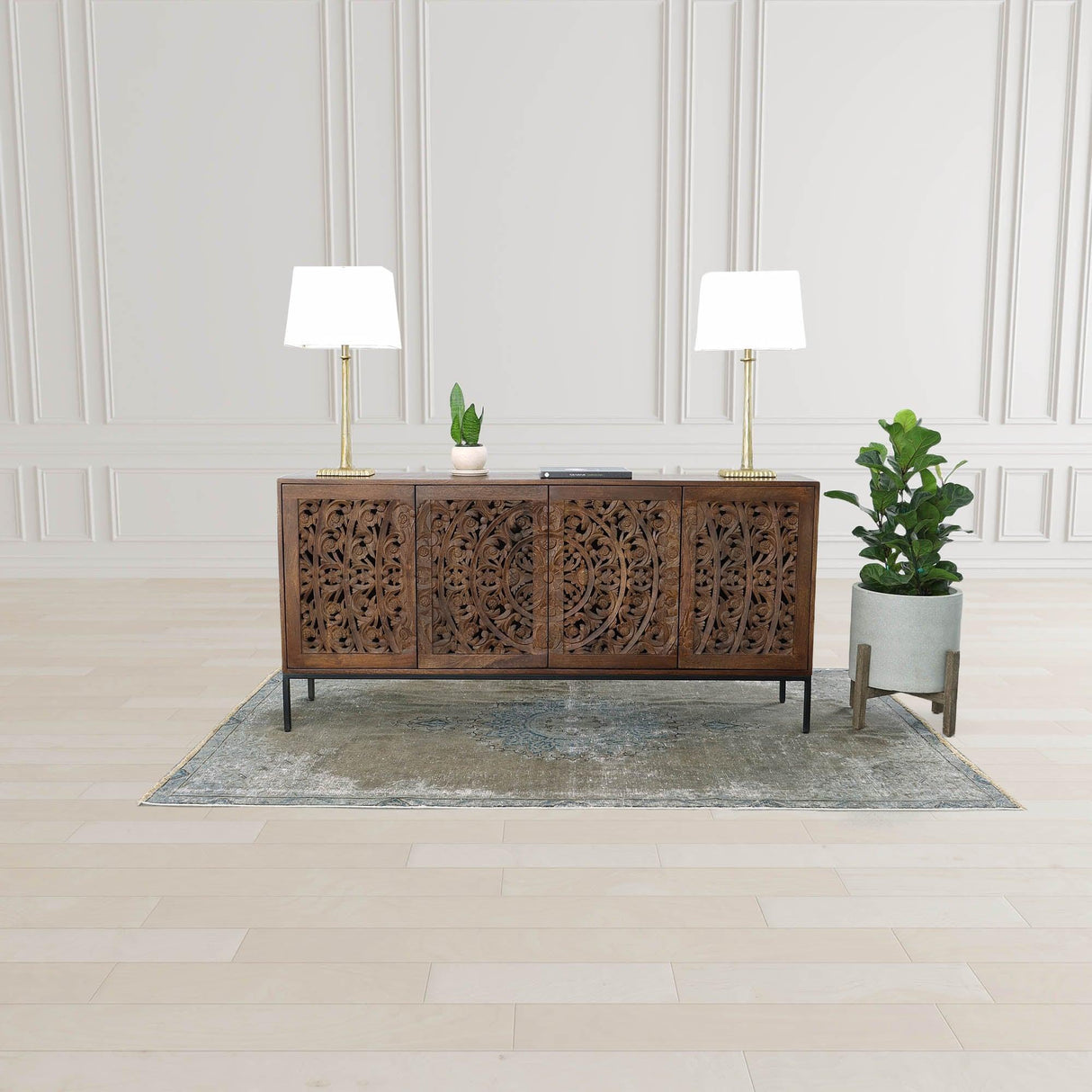 LH Home Patio Round Standing Pot - Natural Stone