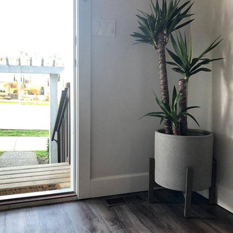 LH Home Patio Round Standing Pot - Natural Stone