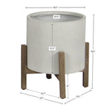 LH Home Patio Round Standing Pot - Natural Stone