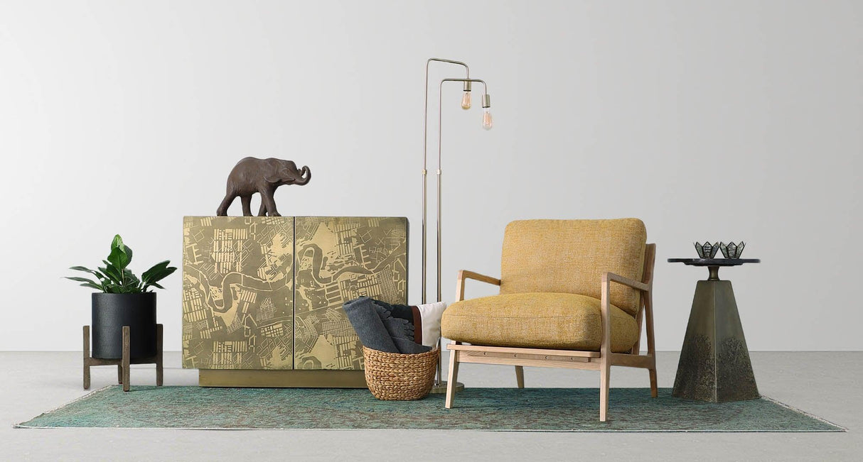 LH Home Patio Round Standing Pot Small - Black Stone