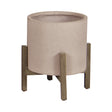 LH Home Patio Round Standing Pot Small - Brown Stone